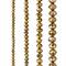 12 Pack: Gold Half Faceted Glass Rondelle Beads by Bead Landing™